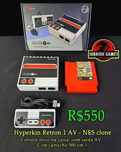 Console Hyperkin Retron 1 AV Nes Clone Americano Nintendinho - 72 pinos Nintendo