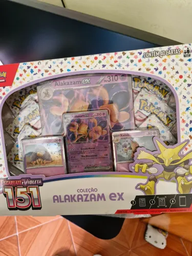 BOX COLEÇÃO 151 ALAKAZAN EX POKÉMON LACRADO CARTAS