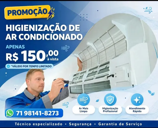 Limpeza Higienização de ar condicionado