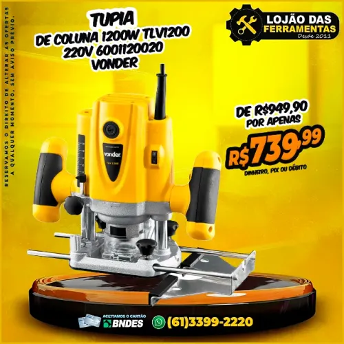 Tupia de Coluna 1200W TLV1200 220v 6001120020 Vonder