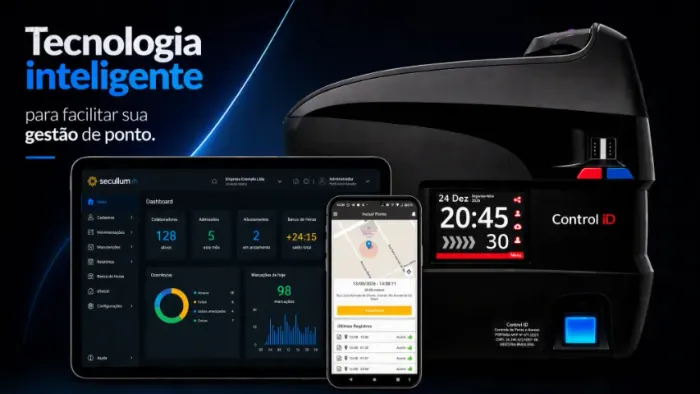 Relogio Ponto ControliD + Secullum RH 12 meses