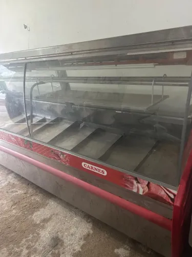 Balcão de Açougue Inox Vidro Curvo