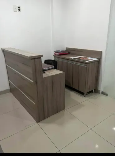 Conjunto de balcão de recepção consultório
