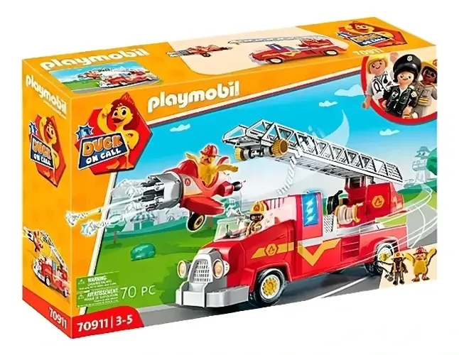 Playmobil Caminhao De Resgate De Incendio Duck On Call 70911