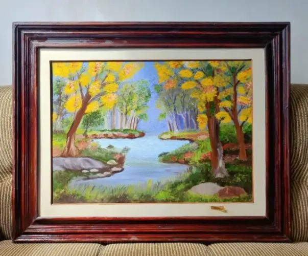 Promoção Quadro Paisagem Floresta 96x76cm