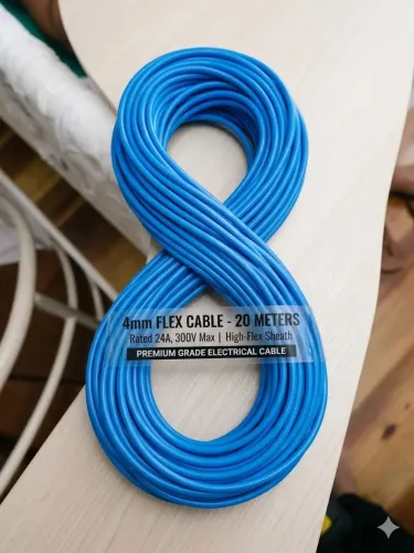 Cabo Flexível 4mm Azul - Rolo com 20 Metros (Novo)