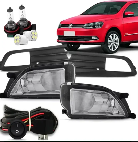 Kit farol de milha Gol G6 Voyage 2014 2015 2016