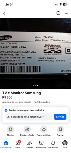 Tv e monitor Samsung 24 polegadas 