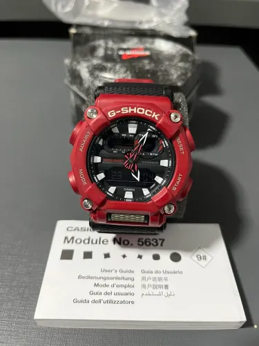 relógio casio g-shock ga-900-4adr vermelho