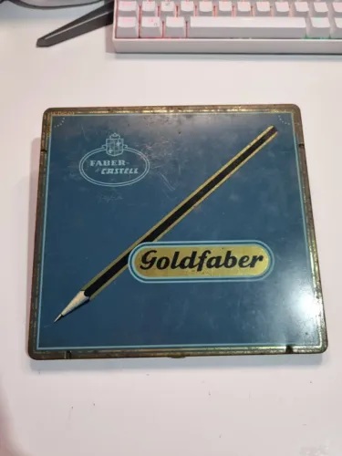 Lata Vintage Faber-Castell Goldfaber | Lápis Aquareláveis Alemães Anos 60-70 | Nunca Usado