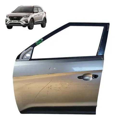 Porta Hyundai Creta 2017-2020 Dianteira Esquerda Com Detalhe Dianteira Esquerda Prateado
