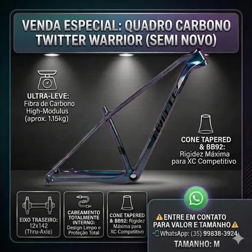 Quadro carbono Twitter warrior tamanho 17