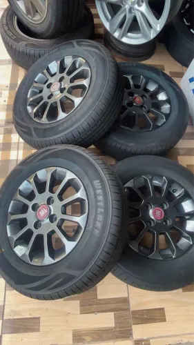 RODAS ARO 13 ORIGINAL FIAT UNO GRAZIE MILLE PNEUS NOVOS(175/75/13)