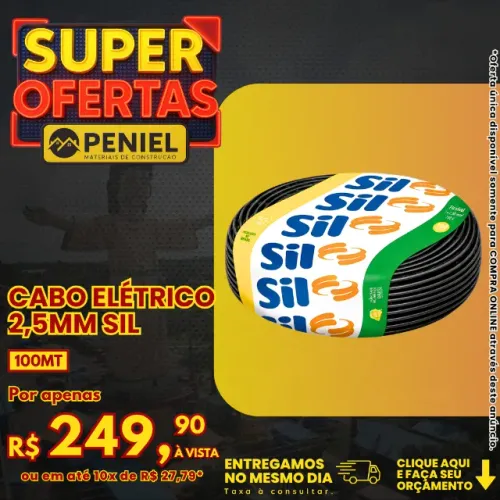Cabo elétrico 2,5mm Sil 100 metros