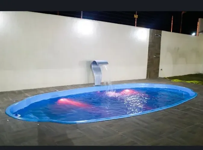 Piscina de fibra rápida instalação