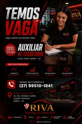 Vaga para Auxiliar de Escritório - Serra/ES