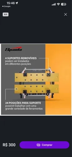 Bancada de Trabalho Portátil Infinity Tools, modelo IFBF
