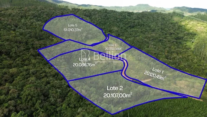 141.367m² com Cachoeira e Potencial para Chalés em Ribeirão Coração, Benedito Novo