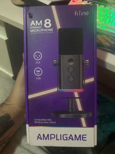 FIFINE AmpliGame AM8 USB/XLR Dynamic Microphone with RGB