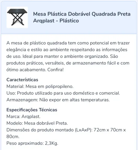 Mesas e Cadeiras