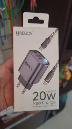 CARREGADOR COMPLETO TURBO 20W USB/TIPO C