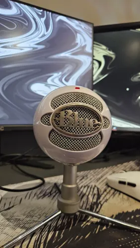 Microfone Condensador Logitech Blue Snowball Ice USB + Tripé Original
