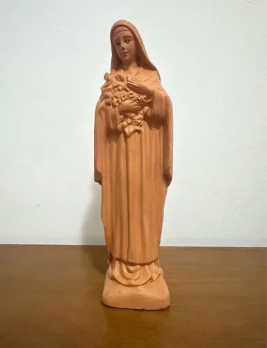 Estátua Nossa senhora da graça barro cerâmica