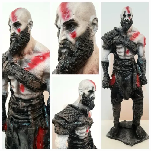 Estátua Kratos God Of War em Resina 45cm