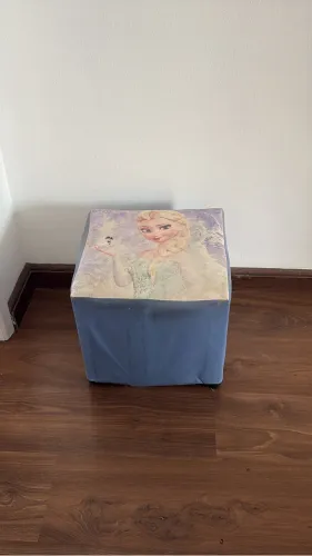 Puff branca de neve - menina infantil