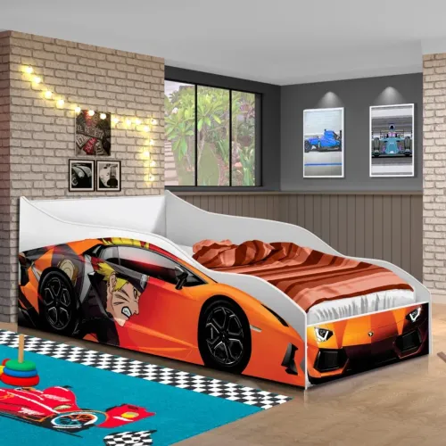 Cama solteiro infantil Naruto Orange - ENTREGA HOJE !!!