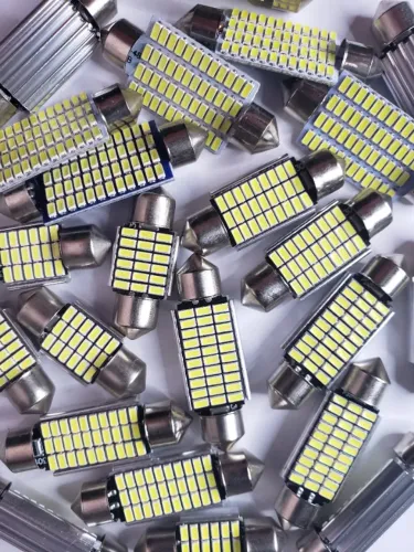 Lâmpadas Torpedo Cob Led Chip 31 36 39 41 Mm 12V/24V na cor branca -Valor unitário  