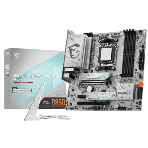 Placa Mãe MSI B850M Gaming PLUS WIFI, Chipset B850, AMD AM5, mATX, DDR5