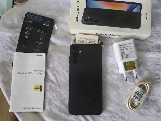 Samsung Galaxy A34 5G com 256GB de armazenamento, 8GB de RAM