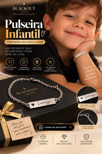 ? Pulseira Infantil com Nome Gravado | Um Presente Delicado, Personalizado