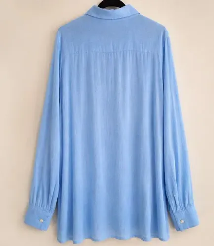 Camisa CIA. MARÍTIMA Azul Claro Manga Longa | Elegante e Sofisticada