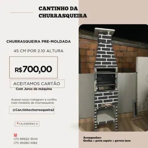 Churrasqueira pre moldada 45cm