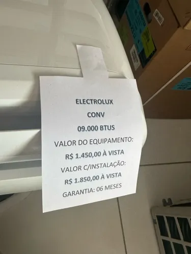 Ar condicionado Eletrolux conv 09.000 btus