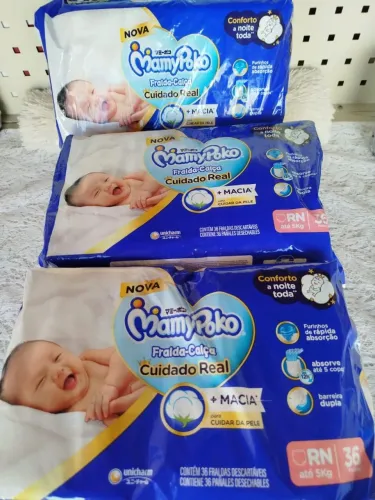 FRALDA KIT FRALDAS MAMYPOKO RN RECÉM NASCIDO 36 UND