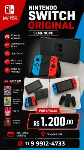 Intendo Switch semi novo