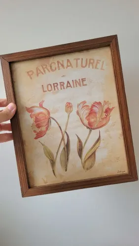 Quadro floral decorativo Tok&Stok provençal vintage