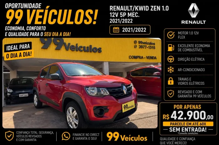 Renault Kwid Zen 1.0 Flex 12V 5P Mec. 2022