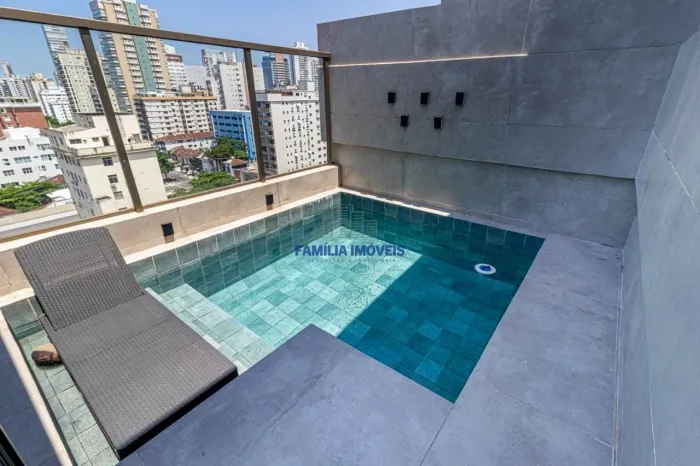 Cobertura a Venda 3 Quartos Piscina Churrasqueira Boqueirão Santos