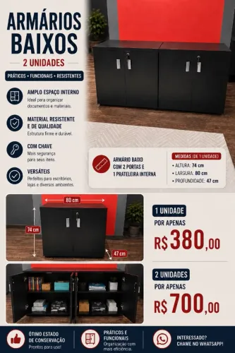 Armários baixos escritório