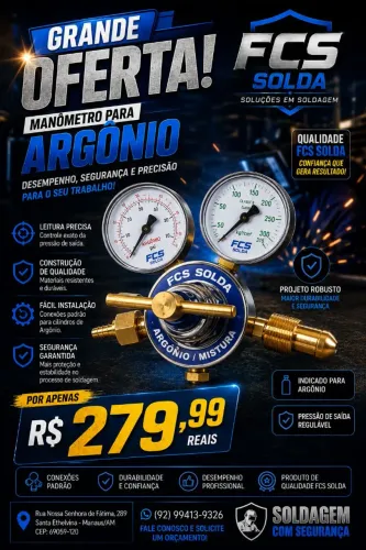 Manômetro para Argônio