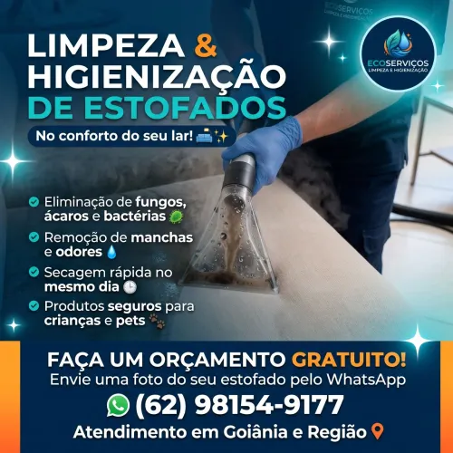 Limpeza Profissional de Estofados em Goiânia
