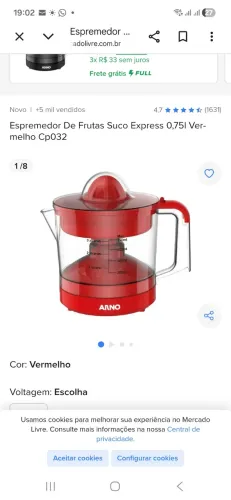 ESPREMEDOR FRUTAS ARNO 220W