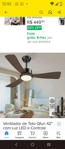 Ventilador de teto vim buscar em linha do tiro