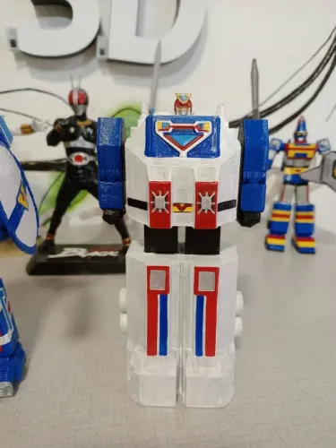 Robô Flashman Gran Titan 15cm altura. Não articulado. Impressão 3D