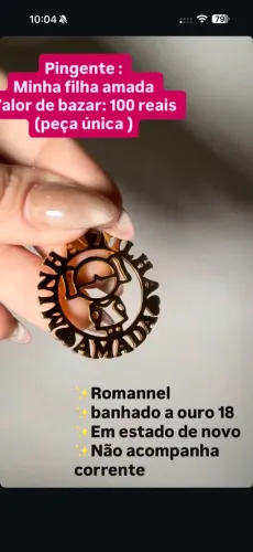 Pingente em ouro 18 k (estado de novo )