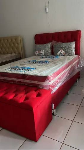 Cama box conjunto molas ensacadas casal completa
